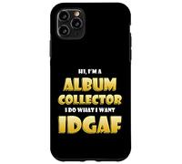 Carcasa para iPhone 11 Pro MAX Album Collector Costume Idgaf Music Vinyl Record Collecting