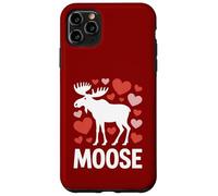 Carcasa para iPhone 11 Pro MAX Alce San Valentín Corazón Amor Vida Silvestre Animal Naturaleza