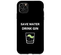 Carcasa para iPhone 11 Pro MAX Alcohol Gin Funny Drinking Save Water Drink Gin