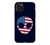 Carcasa para iPhone 11 Pro MAX Alien Head Bandera Americana Patriótica - I Love USA America Fan
