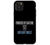 Carcasa para iPhone 11 Pro MAX Alimentado por cafeína y Sonrisas de bebé Enfermera posparto