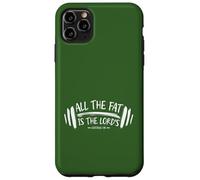 Carcasa para iPhone 11 Pro MAX All The Fat Is The Lord's Funny Christian Gym Lover Mancuerna
