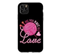 Carcasa para iPhone 11 Pro MAX All You Knit Is Love - Juego de Notas para Tejer