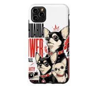 Carcasa para iPhone 11 Pro MAX Amante de los Perros Chihuahua Power, pequeños Pero poderosos
