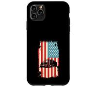 Carcasa para iPhone 11 Pro MAX American Flag Trucker Semi Remolque 18 Wheeler Truck Driver