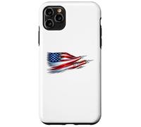 Carcasa para iPhone 11 Pro MAX American Patriotic Fighter Jets USA Flag ondeando el 4 de Julio