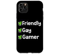 Carcasa para iPhone 11 Pro MAX Amistoso Gay Gamer LGBTQ Identidad Orgullo Inclusión Gay Jugadores