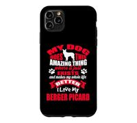 Carcasa para iPhone 11 Pro MAX Amo a mi Perro Berger Picard Amantes Divertidos de los