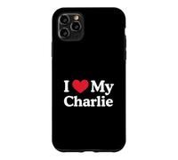 Carcasa para iPhone 11 Pro MAX Amo mi corazón de Charlie Charlie Amo a Charlie