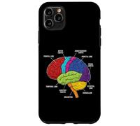 Carcasa para iPhone 11 Pro MAX Anatomía del Cerebro Humano Neurociencia etiquetados lóbulos de la Corteza