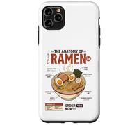 Carcasa para iPhone 11 Pro MAX Anatomía del Ramen Comida Japonesa Retro Gastronomía Estética