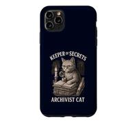 Carcasa para iPhone 11 Pro MAX Archivero Cat Keeper of Secrets, Amante de los Libros Antiguos