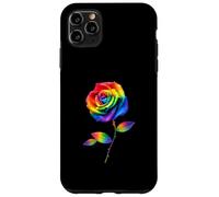 Carcasa para iPhone 11 Pro MAX Arte Floral botánico Pride Rose Rainbow