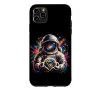 Carcasa para iPhone 11 Pro MAX Astronauta Sosteniendo Planetas Tierra Astronomía Ciencia Espacio