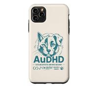 Carcasa para iPhone 11 Pro MAX AuDHD Autismo Y TDAH Perro Gato Ambos