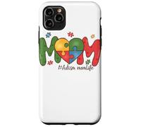 Carcasa para iPhone 11 Pro MAX Autismo Mom Life Colorido Corazón Concientización Diseño