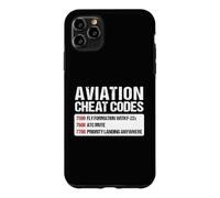 Carcasa para iPhone 11 Pro MAX Aviation Cheat Codes Divertido Piloto Avion Transpondedor