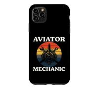 Carcasa para iPhone 11 Pro MAX Aviator Mechanic Retro Aircraft Engine Aviation