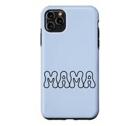 Carcasa para iPhone 11 Pro MAX Azul - Mama Retro Bubble Letters Groovy Heart