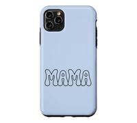 Carcasa para iPhone 11 Pro MAX Azul - Mama Retro Bubble Letters Groovy Heart