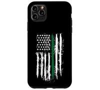 Carcasa para iPhone 11 Pro MAX Back The Green Thin Green Line American Flag Border Patrol