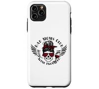 Carcasa para iPhone 11 Pro MAX Bad Moms Club Wine Proporcionado moño desordenado cráneo Divertido mamá