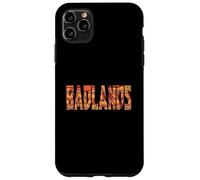 Carcasa para iPhone 11 Pro MAX Badlands Coloridas Formaciones Rocas Clásicas Letras en Negrita