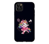 Carcasa para iPhone 11 Pro MAX Bádminton Unicornio Arco Iris Kawaii Girls Shuttle