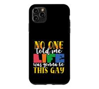 Carcasa para iPhone 11 Pro MAX Bandera arcoíris Nadie me Dijo la Vida Este Orgullo Gay LGBTQ