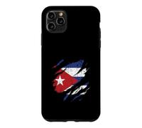 Carcasa para iPhone 11 Pro MAX Bandera Cubana Diseño Rasgado Patriotismo