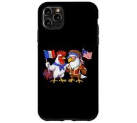 Carcasa para iPhone 11 Pro MAX Bandera de Francia y Estados Unidos Raíces