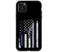 Carcasa para iPhone 11 Pro MAX Bandera de Israel Envejecido, Encima, Bandera Americana