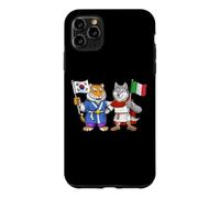 Carcasa para iPhone 11 Pro MAX Bandera de Italia y Corea del Sur Raíces ítalo-Coreanas