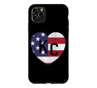 Carcasa para iPhone 11 Pro MAX Bandera del país del Mundo de Estados Unidos KC Heart Kansas City Love Letters US