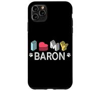 Carcasa para iPhone 11 Pro MAX Baron Nombre de Perro Personalizado Baron Pet Lover