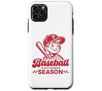 Carcasa para iPhone 11 Pro MAX Baseball Is My Favorite Season - Camiseta Deportiva Divertida para Jugador Retro