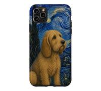 Carcasa para iPhone 11 Pro MAX Basset Fauve de Bretagne Perro Van Gogh Noche Estrellada