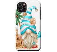 Carcasa para iPhone 11 Pro MAX Beach Lover with Flip Flops and Sand Castle Funny GNOME