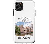 Carcasa para iPhone 11 Pro MAX Bélgica Patrimonio Iconic Brujas Canal Arquitectura Medieval