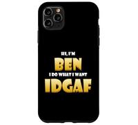 Carcasa para iPhone 11 Pro MAX Ben Costume Idgaf Cute Personalized First Name Benjamin Bens