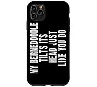 Carcasa para iPhone 11 Pro MAX Bernedoodle Dog Lover Tilt Head Funny Cute Men Women