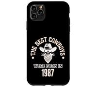 Carcasa para iPhone 11 Pro MAX Best Cowboys were Born In 1987 Western Birthday Boy Gift