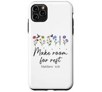 Carcasa para iPhone 11 Pro MAX Bible Verse Matthew 11 28 Make Room for Rest Trust God Jesus