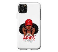 Carcasa para iPhone 11 Pro MAX Big Energy Aries Zodiac Afro Women Red Cap Black Girl Women