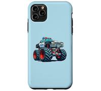 Carcasa para iPhone 11 Pro MAX Big Wheels Police Car Vehicle Kids Boys Monster Truck