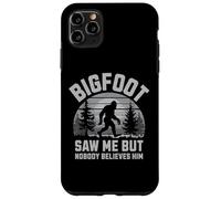 Carcasa para iPhone 11 Pro MAX Bigfoot Saw Me Nobody Believes Him Funny Sasquatch Hombres Niños