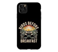 Carcasa para iPhone 11 Pro MAX Birds Before Breakfast Retro observación Aves prismáticos