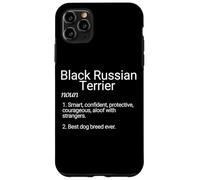 Carcasa para iPhone 11 Pro MAX Black Russian Terrier Dog Breed Definition Russia Terriers