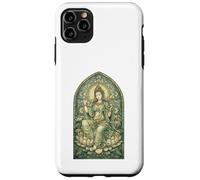 Carcasa para iPhone 11 Pro MAX Blanco Tara Tibetano Budismo Diosa Antigua Vitral