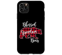 Carcasa para iPhone 11 Pro MAX Blessed Grandma Bear Red Buffalo a Cuadros de Cuadros, Regalo para Abuela